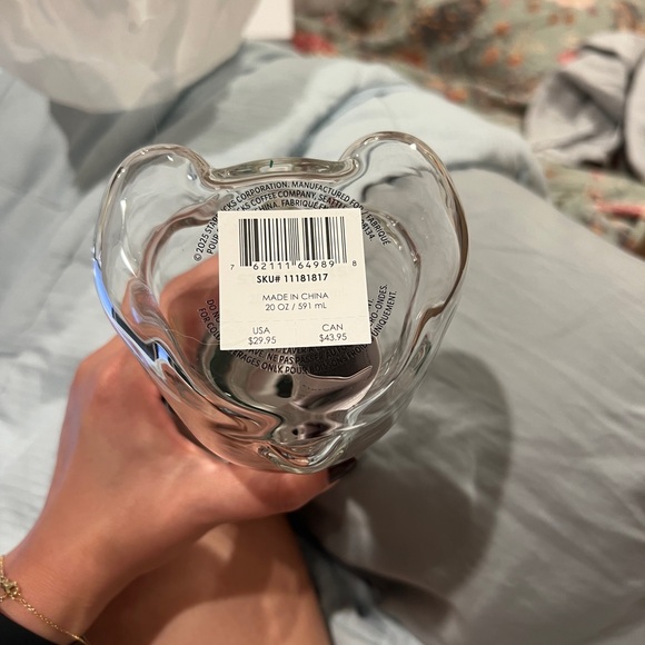 Starbucks Bearista Tumbler. Glass Bear Cup with Green Lid and Straw. - Picture 2 of 2